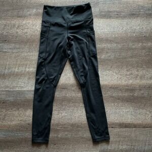 Zyia Active Black High Waisted Pocketed Athletic Leggings Women's Size 2